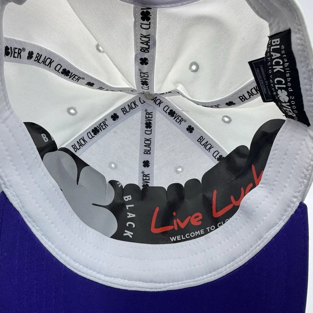 Clemson‎ Tigers Black Clover White Purple Snapback Golf Hat Men's College